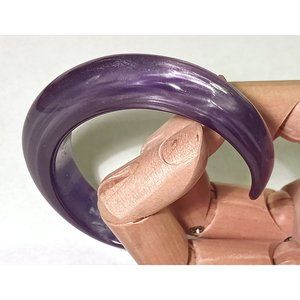 Vintage purple moonglow lucite cuff bracelet acrylic resin